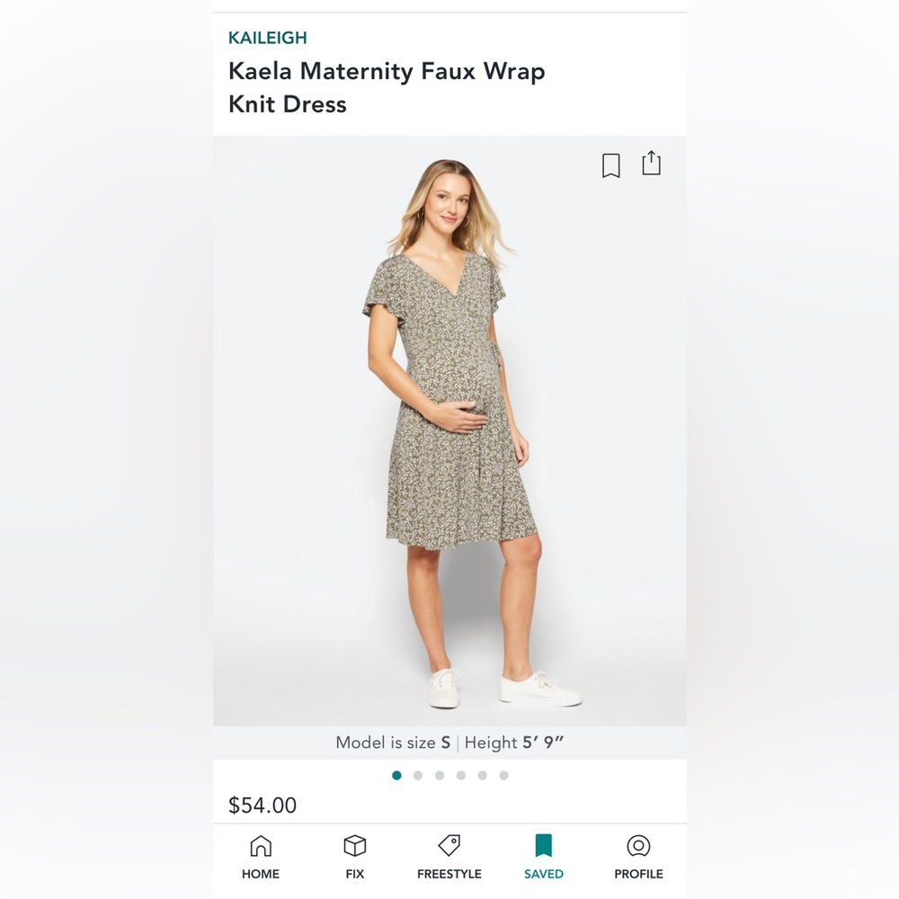 Kaileigh Kaela Maternity Faux Wrap Dress Knit